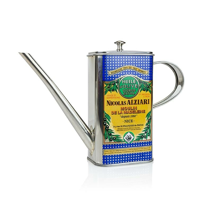 Alziari Olivenkännchen, leer Metall, 500 ml Füllmenge, 1 Stück