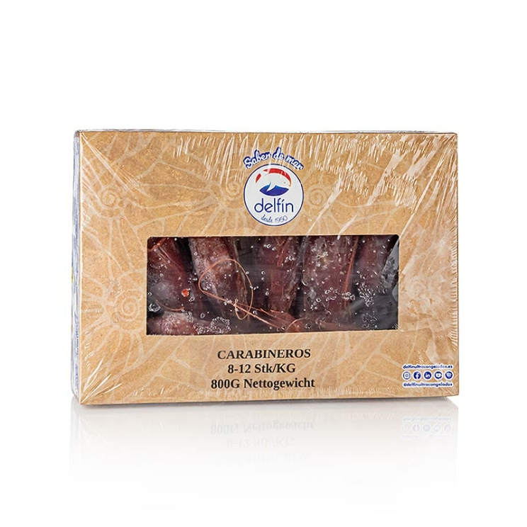 Tiefseegarnele Carabiniero Wildfang, HOSO, 800 g, ca. 8 Stück