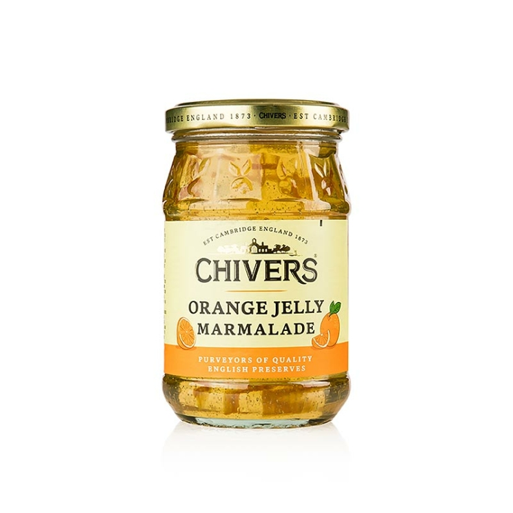 Orangen Marmelade Gelee mit fein geschnittener Orangenschale, Chivers, 340 g