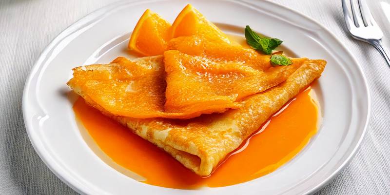 Klassische Crêpe Suzette