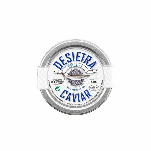 Beluga Kaviar
					Desietra, Malossol, vom Beluga St&ouml;r, 30 g
				