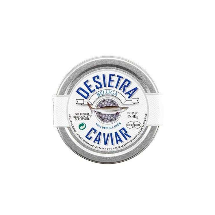 Beluga Kaviar Desietra, Malossol, vom Beluga Stör, 250 g