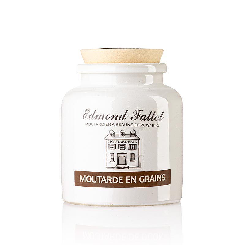 grober senf im steinkrug, fallot