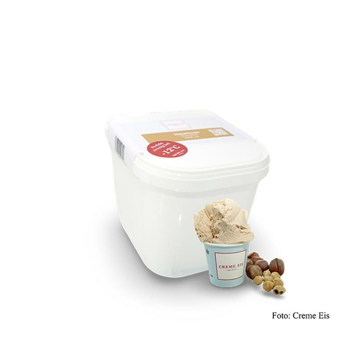 Haselnuss Milcheis mit Piemonteser Haselnusspaste, Creme Eis, 2,5 l