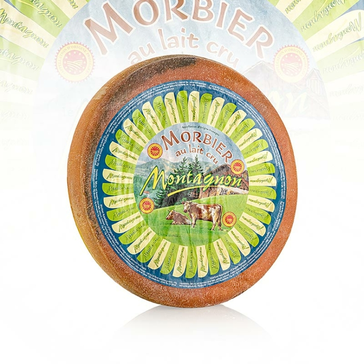 Morbier AOP, halbfester Schnittkäse, Ganzer Laib, 7 kg