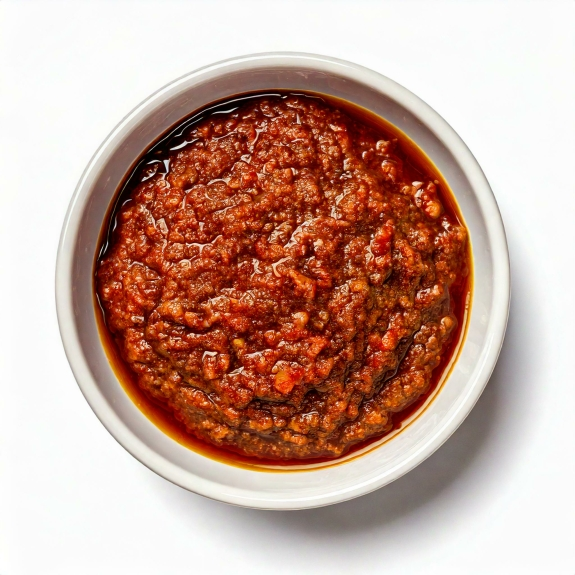 Rotes Pesto
					mit sonnengereiften Tomaten & schwarzen Oliven, 225 ml
				