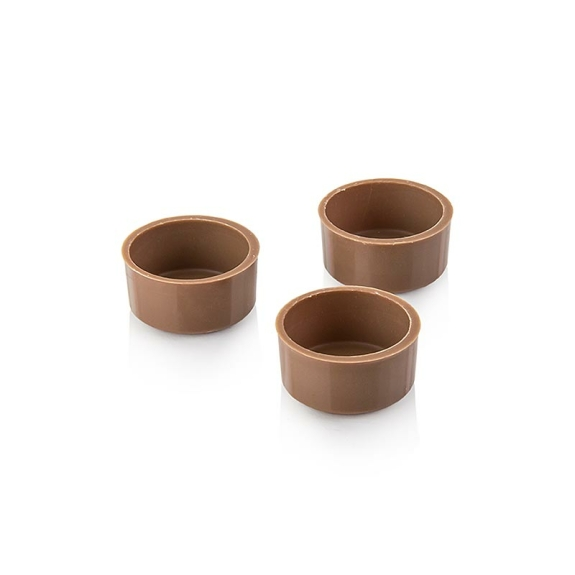 Runde Pralinenschalen Vollmilchschokolade 29x14
					L&auml;derach, &oslash; 29x14mm, 784 St&uuml;ck
				