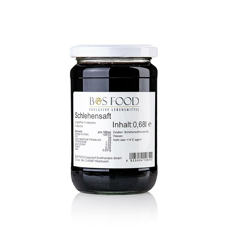 Schlehensaft naturrein & ungezuckert, 680 ml