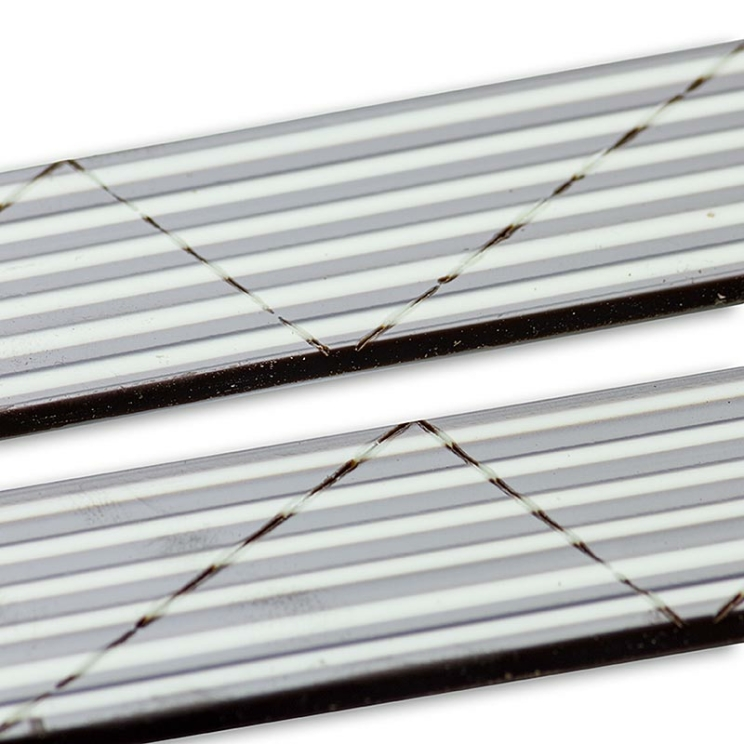 Schokoladen Dreiecke Dekor Aufleger gestreift mit weißer & Zartbitterschokolade, 585 g, 314 Stück