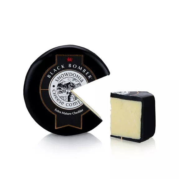 Black Bomber
					Snowdonia, gereifter Cheddark&auml;se, schwarzer Wachs, 200 g
				