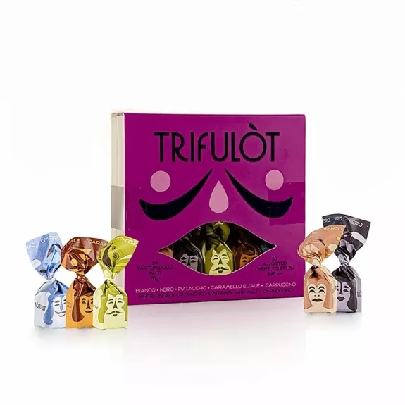 Tr&uuml;ffelpralinen Alba mini, in Geschenkbox
					5 Sorten, 10 St&uuml;ck
				