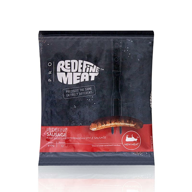 Vegane Bratwurst MediterranMerguez Style Redefine Meat, 810 g, 12 Stück