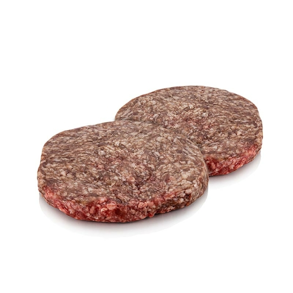 Burger Patties vom Wagyu Rind
					100 % Fullblood Wagyu, Auetal, 360 g, 2 x 180 g
				