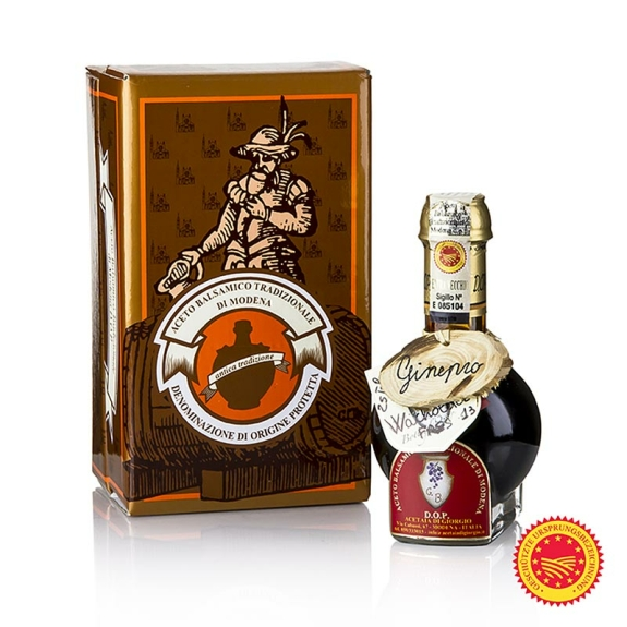 Aceto Balsamico Tradizionale
					DOP/g.U., 25 Jahre gereift, Wacholderfass, Acetaia di Giorgio, 100 ml
				