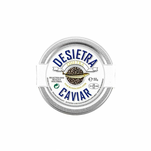 Desietra Osietra Kaviar (Acipenser gueldenstaedtii)
					Aquakultur Deutschland, 50 g
				