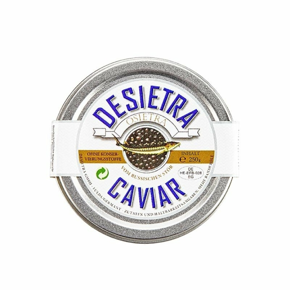 Desietra Osietra Kaviar (Acipenser gueldenstaedtii)
					ohne Konservierungsmittel, 250 g
				