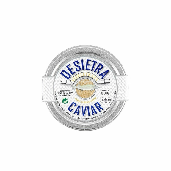 Desietra wei&szlig;er Kaviar vom Albino-St&ouml;r
					Aquakultur Deutschland, 30 g
				
