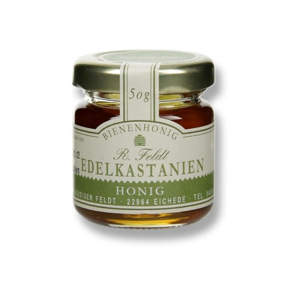 Edelkastanienhonig
					Imkerei Feldt, Toskana, Italien, Portionsglas, 50 g
				