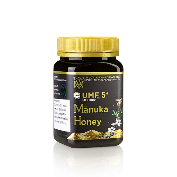 Manuka Honig
					UMF&trade;5+, zertifiziert, Neuseeland, 500 g
				