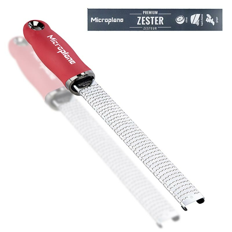 Microplane Zestenreibe Granatapfel rot Premium Classic, Soft-touch Griff, 1 St