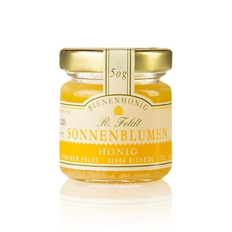 Sonnenblumenhonig Imkerei Feldt, Deutschland, Portionsglas, 50 g
