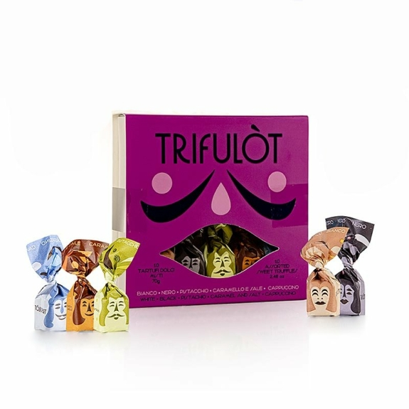 Tr&uuml;ffelpralinen Alba mini, in Geschenkbox
					5 Sorten, 10 St&uuml;ck
				
