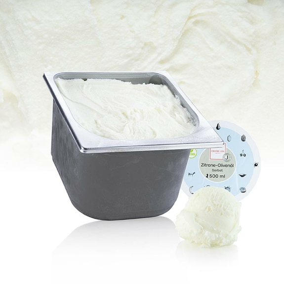 Zitronen-Oliven&ouml;l-Sorbet
					vegan, Creme Eis, 2,5 l
				