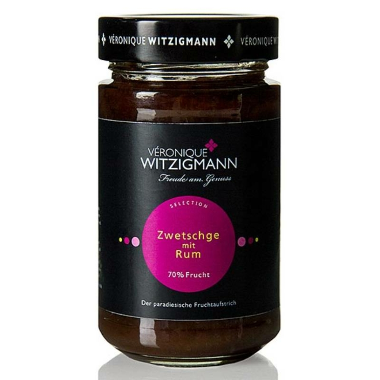 Zwetschge mit Rum Fruchtaufstrich, 70 % Frucht, Véronique Witzigmann, 225 g